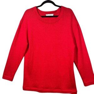 St. John red knit long-sleeve top size US M